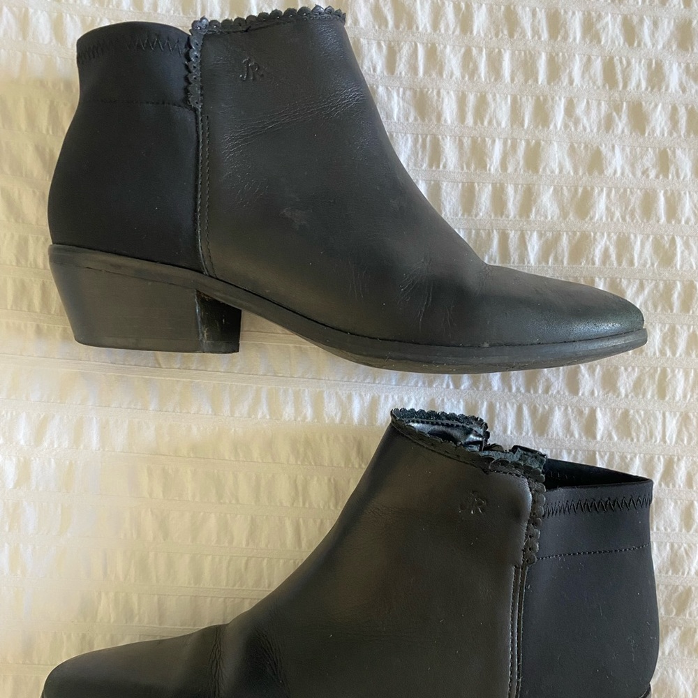 Jack Rogers Shoes | Jack Rogers Bailey Black Leather Side Zip Ankle Boots